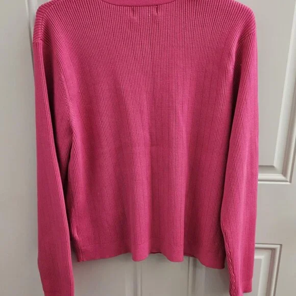 NWT Sofia Vagara Pink Button-Up Women's Sweater Size XXL - Picture 2 of 3